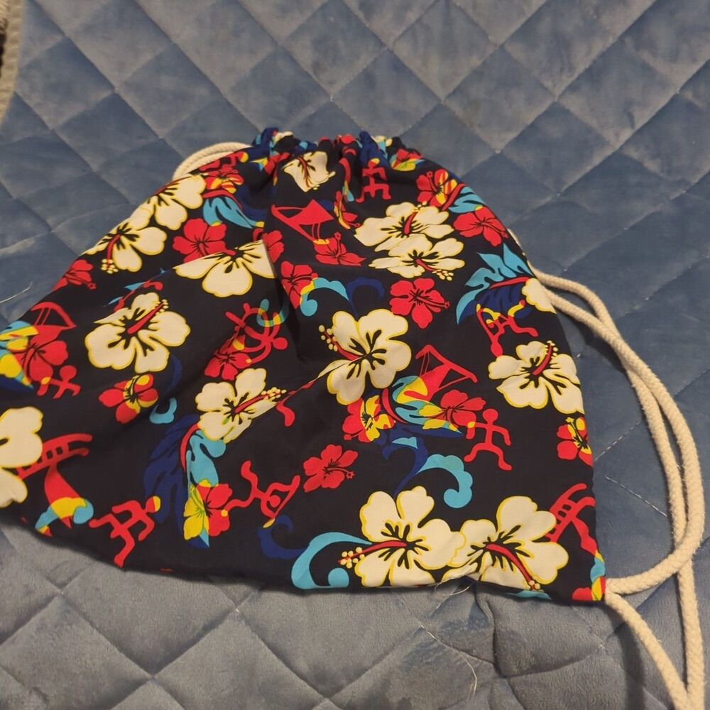 G Floral Drawstring Cinch Bag Travel